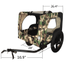 Camouflage Foldable Bicycle Trailer Bike Trailer for Camping Pet Dog Cat Luggage Carry - as Pic