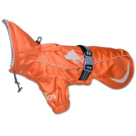 Dog Helios 'Ice-Breaker' Extendable Hooded Dog Coat w/ Heat Reflective Tech - Orange - X-Small