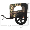 Camouflage Foldable Bicycle Trailer Bike Trailer for Camping Pet Dog Cat Luggage Carry - as Pic