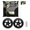 Camouflage Foldable Bicycle Trailer Bike Trailer for Camping Pet Dog Cat Luggage Carry - as Pic