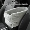Pet Car Seat For Small Dog & Cat; Cat Safety Seat Anti-dirty Cushion Dog Cage; universal For All Models - Light Gray - Coral Fleece