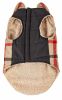 Pet Life 'Allegiance' Classical Plaided Insulated Dog Coat Jacket - Khaki - X-Small