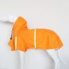 large and small dog raincoat cloak type reflective strip pet raincoat windproof rainproof dog hooded raincoat - Orange - M (2-3 kg)